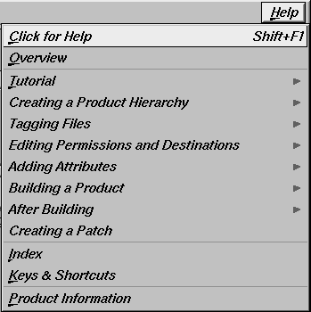 Figure 1-3 The swpkg Help Menu