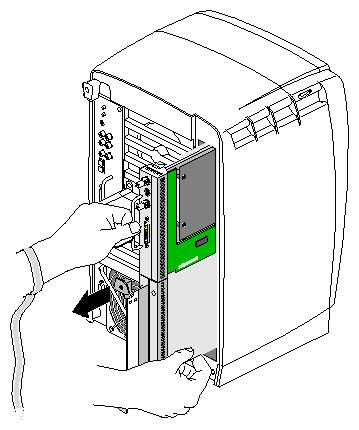 Figure 5-9 Removing the XIO Tri-Module   