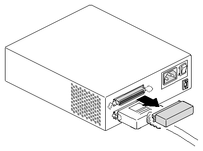 Figure 6-3 Removing the Terminator from the Last Device on the Daisy Chain