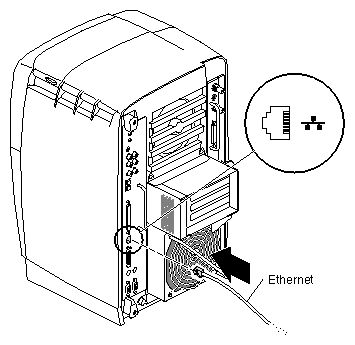 Figure 1-6 Attaching the Ethernet Cable