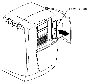 Figure 1-15 Powering On the Octane2 Workstation