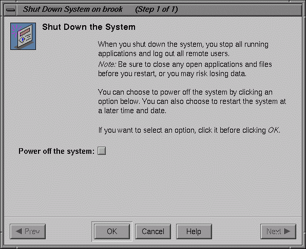 Figure 1-26 Shutdown Caution Message