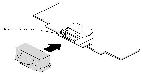 Figure 2-10 Placing the Compression Cap on the Compression Connector