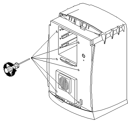 Figure 7-23 Locating the Screws Holding the Frontplane Module to the Chassis