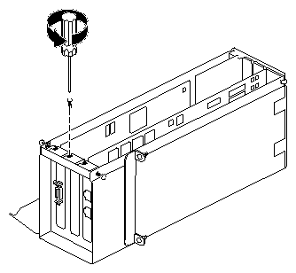 Figure 4-14 Removing the Blank I/O Panel Screw