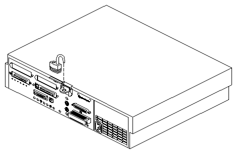 Figure 3-12 Attaching a Lock to the Challenge S Server