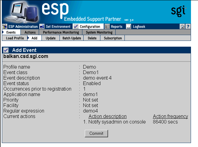 Figure 5-7 Verification Message for Adding an Event (Adding Event to Existing Class)