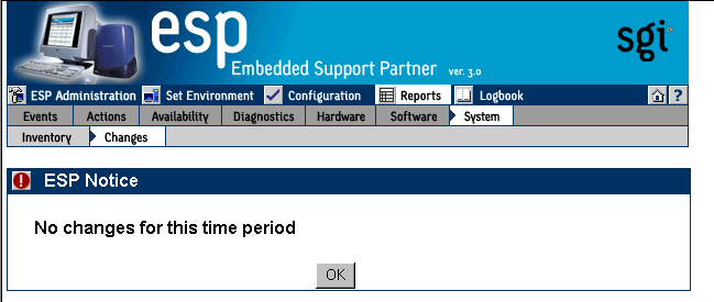 Figure 6-44 Example System Changes Report (Single System Manager Mode)