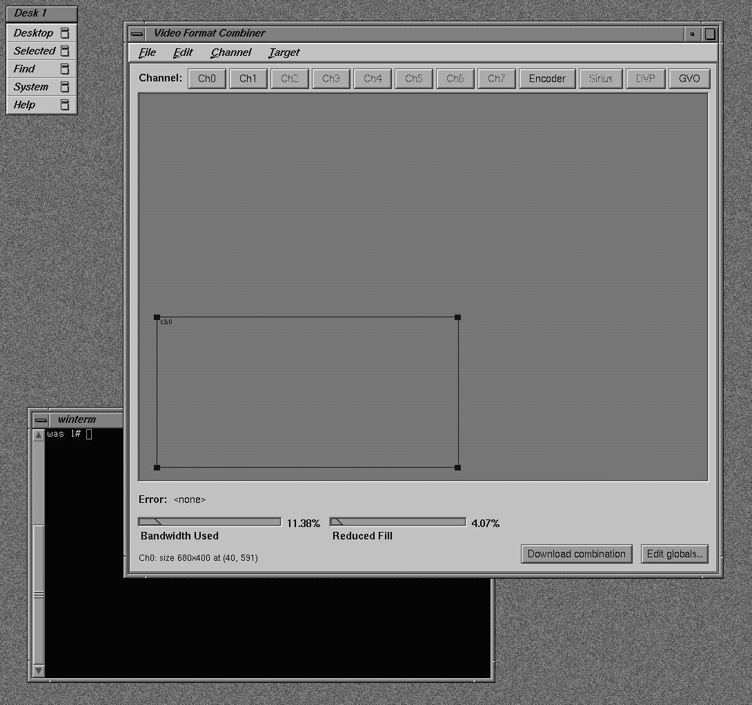 Figure A-10 Combiner Window During Resizing 