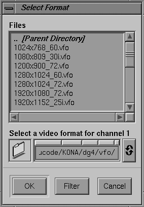 Figure A-3 Selecting a Channel Format 