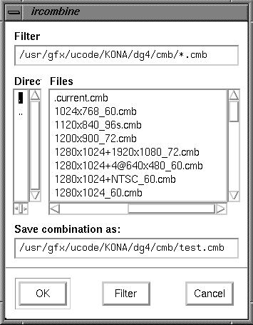 Figure A-11 ircombine Window