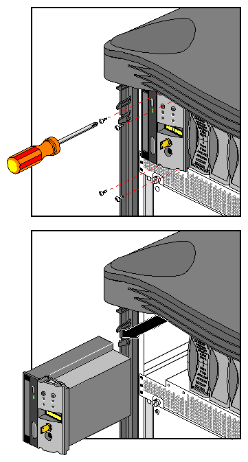 Figure 5-3 Installing or Replacing the MSC or CD-ROM Drive