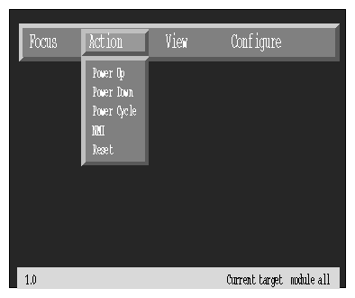 Figure 7-4 Action Menu Selection for MMSC Display