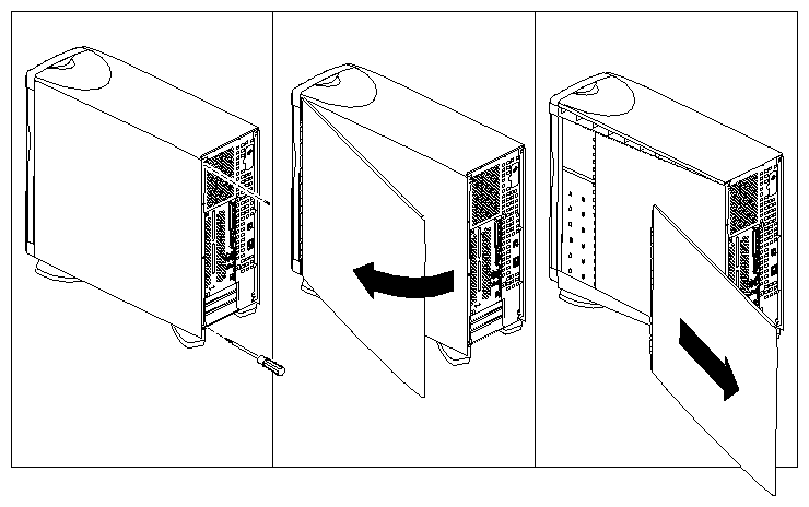 Figure 5-6 Removing the System Cover, Tower Origin200 System