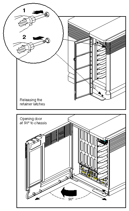 Figure 3-2 Opening the Chassis Front Door