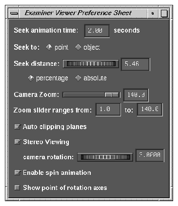 Examiner Viewer Preference Sheet Dialog