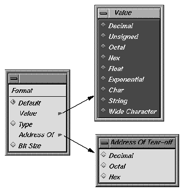 Expression View Format Popup with Submenus