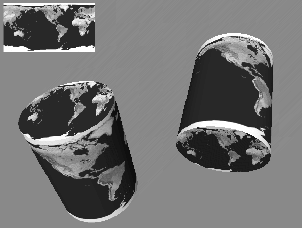 Figure 7-11 Default Texture Mapping for SoCylinder