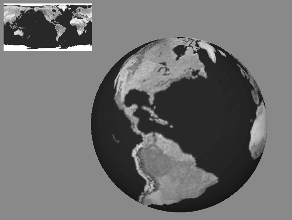 Figure 7-9 Default Texture Mapping for SoSphere