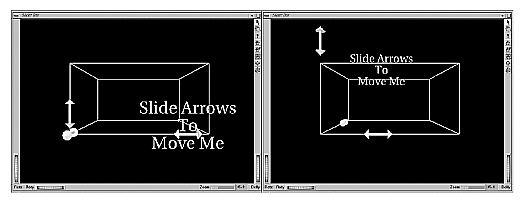 Figure 15-7 A Slider Box That Uses Draggers and Engines to Move Text