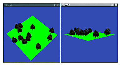 Figure 8-6 Sprites Viewed With Eye Aligned Mode