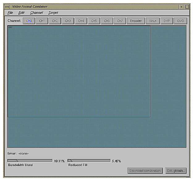 Figure 2-3 Video Format Specified for Channel 0 