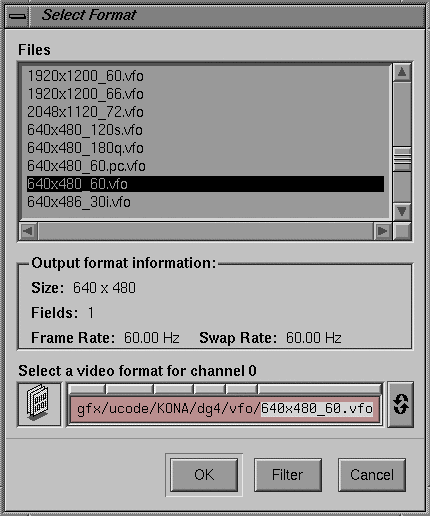 Figure A-2 Selecting a Channel Format 