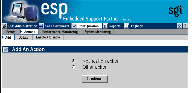 Figure 5-31 Add an Action Window