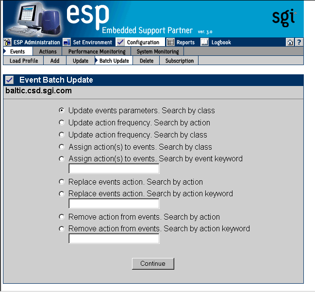 Figure 5-24 Event Batch Update Window