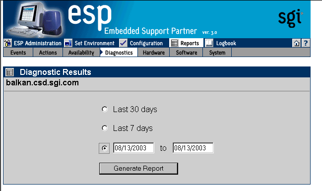 Figure 6-21 Diagnostic Results Window (Single System Manager Mode)