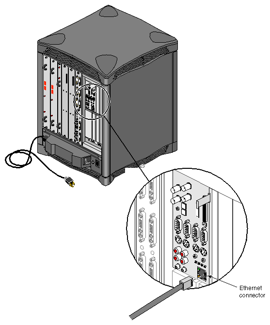 Figure 3-5 Connecting an Ethernet Cable