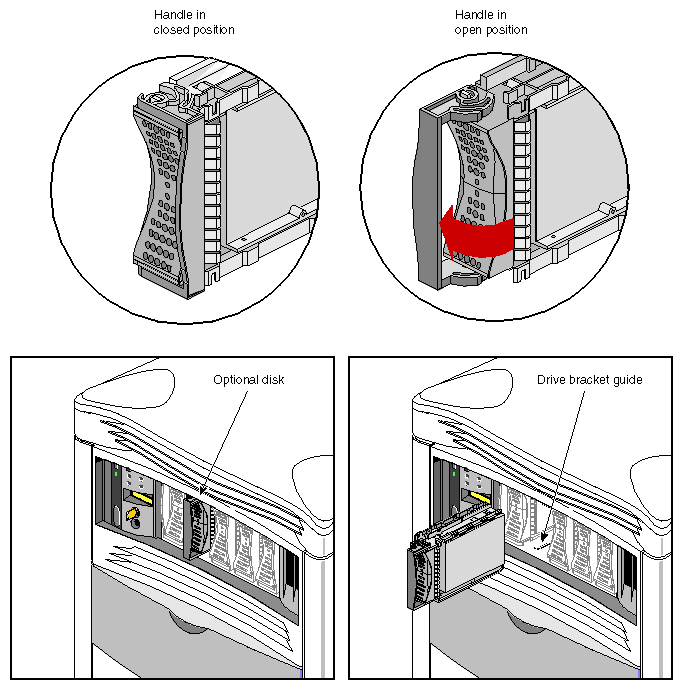 Figure 5-2 Removing a Data Disk Drive Module 