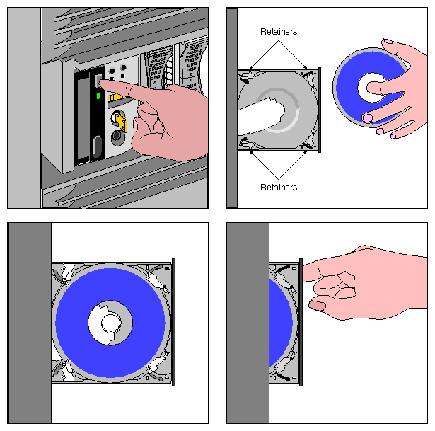 Figure 5-4 Installing a CD-ROM Into an Origin2000 Chassis