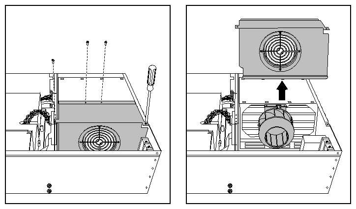 Figure 5-24 Removing the Blower Cover