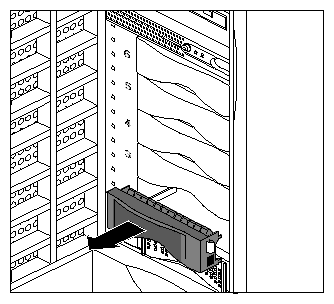 Figure 2-26 Removing a Blanking Panel for a 3.5-Inch Drive 