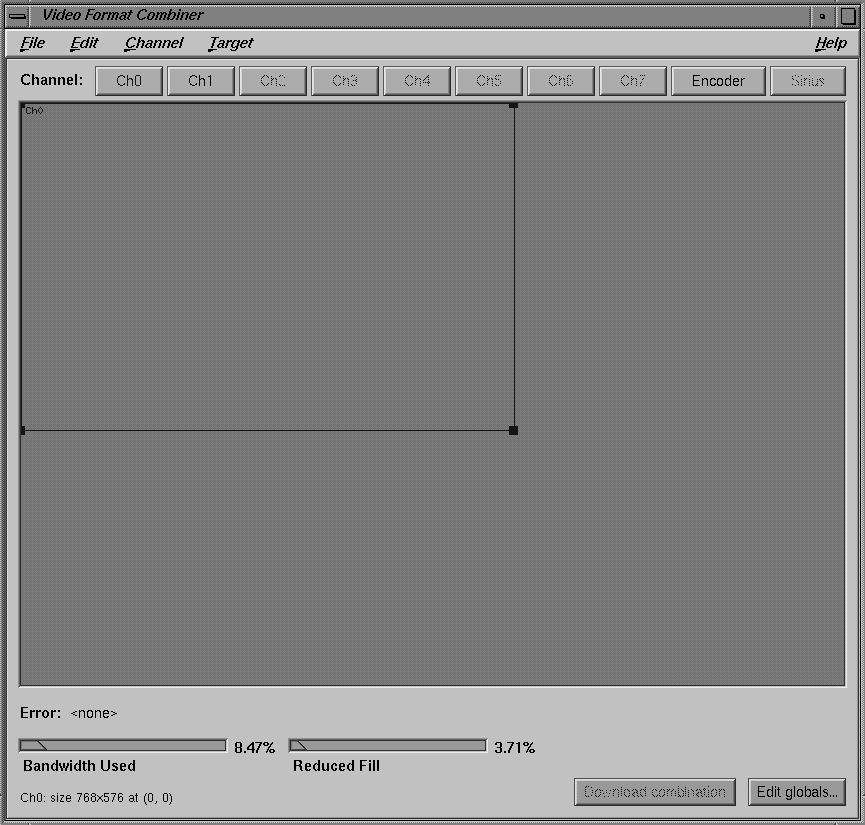 Figure 3-13 Main Window With a Channel Rectangle Selected