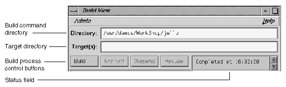 Build Process Control Area in Build
View Window