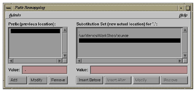 Path Remapping Dialog Box