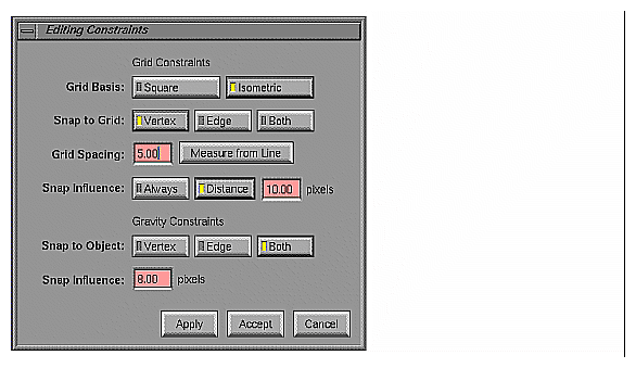 The Constraints Window