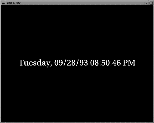 Figure 13-8 Digital Clock That Uses the Real-Time Global Field