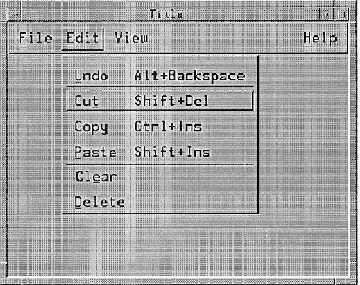 Figure 9-8 
An Edit Menu