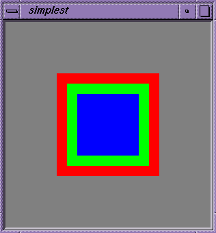 Figure 2-1 Display From simplest.c Example Program