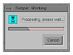 Figure 10-6 Working Dialog with IRIX Interactive Desktop Scale