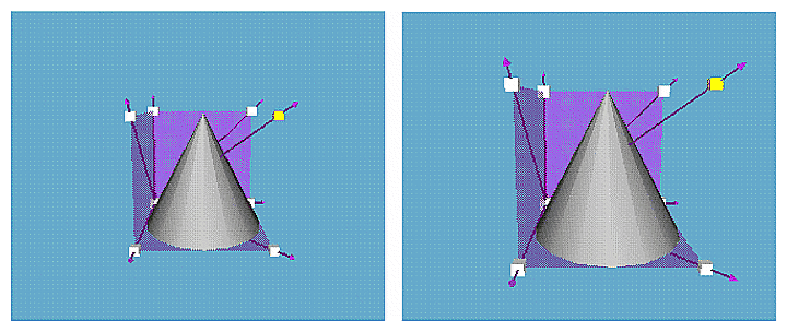 Figure 15-11 Uniform Scaling Around a Corner