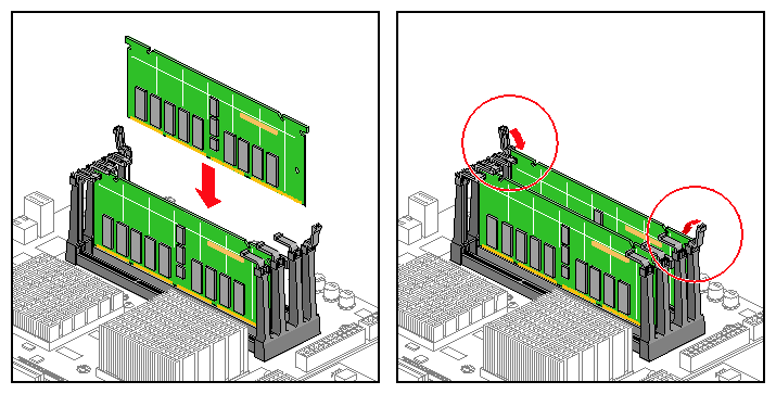 Installing a DIMM