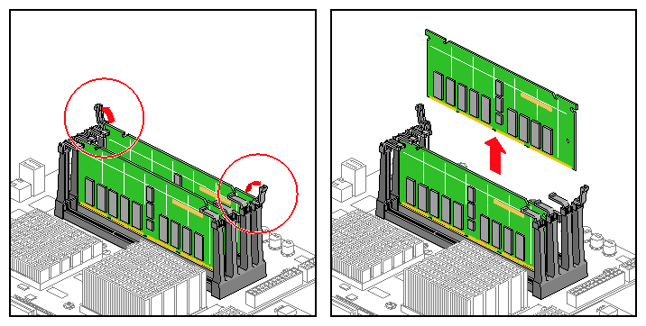 Removing a DIMM