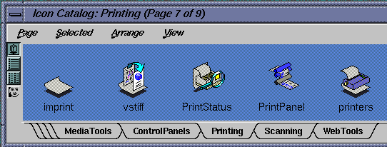 Printing Tools in the Icon Catalog