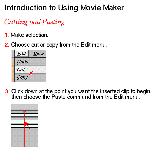 Visual Introduction: Cutting and Pasting (Click Image to Display Enlarged View)