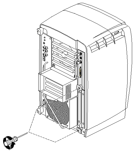 Figure 5-7 Removing the XIO Tri-Module Screws