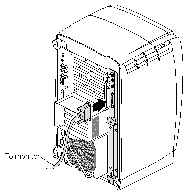 Figure 5-20 Reconnecting the Monitor Cable